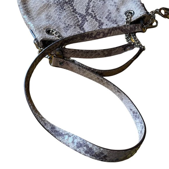 Michael Kors Faux Snakeskin Purse with Crossbody Strap - Picture 5 of 10